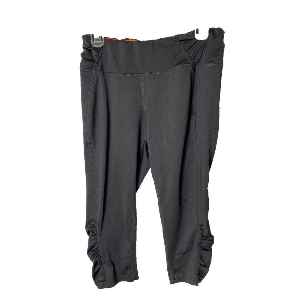 Gray Crop Leggings Activewear Pants Women's Tangerine Medium Gym Running Normcor